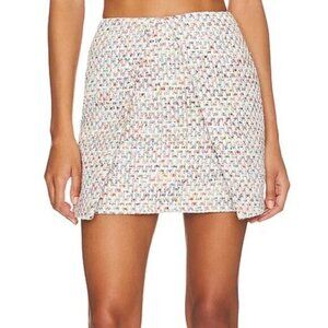 Lovers and Friends Rochelle Mini Skirt in Rainbow Tweed